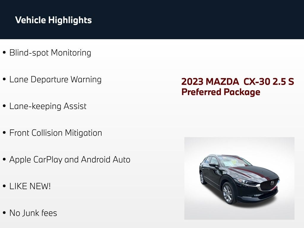 2023 Mazda Mazda CX-30 2.5 S Preferred Package