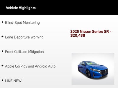 2025 Nissan Sentra SR