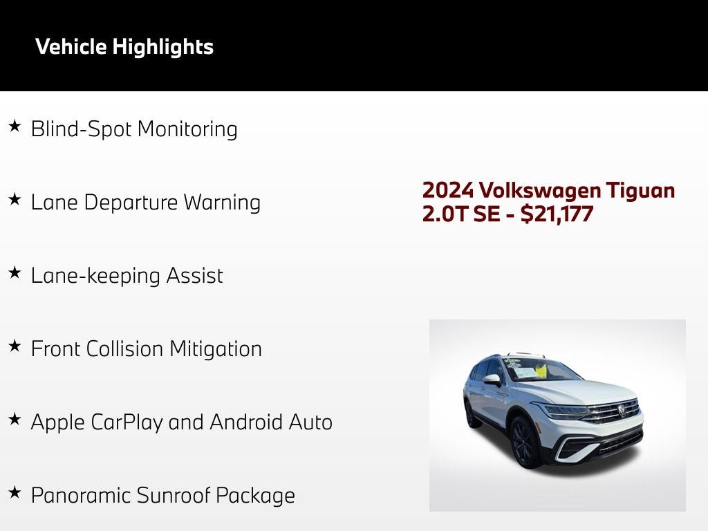 2024 Volkswagen Tiguan 2.0T SE