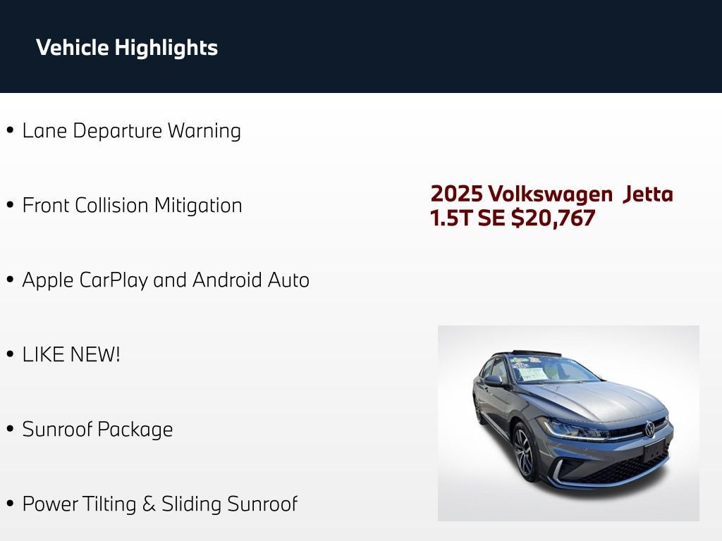 2025 Volkswagen Jetta 1.5T SE