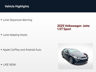 2025 Volkswagen Jetta 1.5T Sport