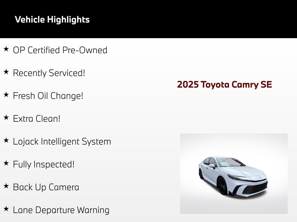 2025 Toyota Camry SE