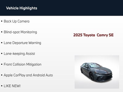 2025 Toyota Camry SE