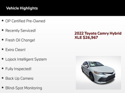 2022 Toyota Camry Hybrid XLE