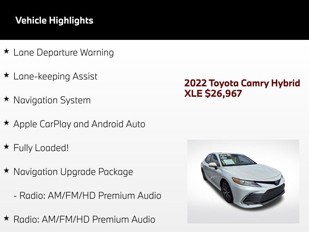 2022 Toyota Camry Hybrid XLE