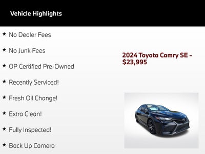 2024 Toyota Camry SE