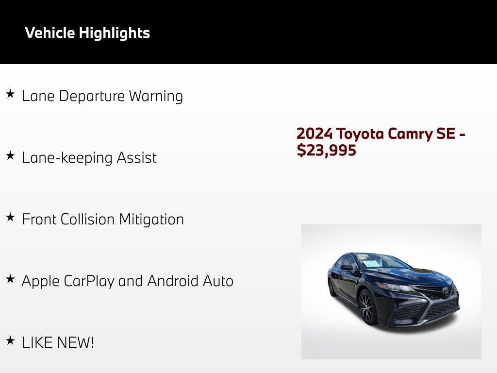 2024 Toyota Camry SE