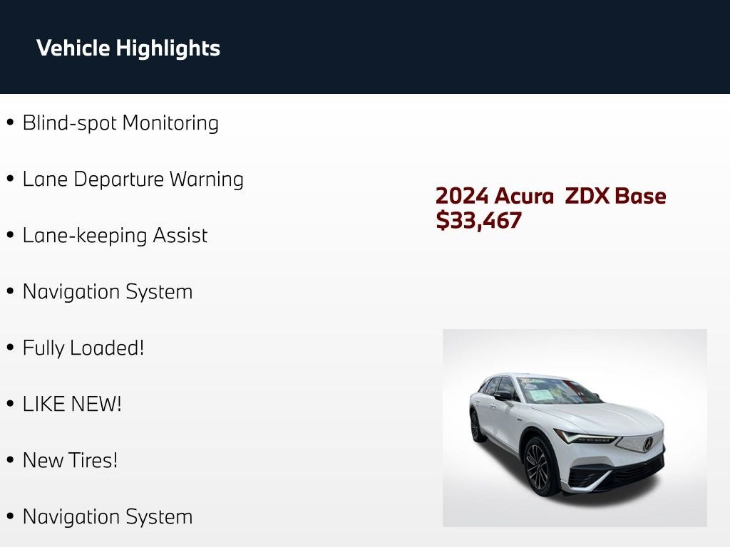 2024 Acura ZDX Base w/A-Spec Pkg