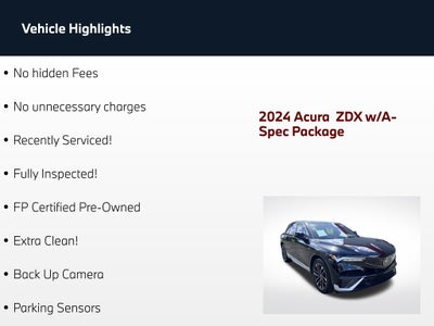 2024 Acura ZDX Base w/A-Spec Pkg