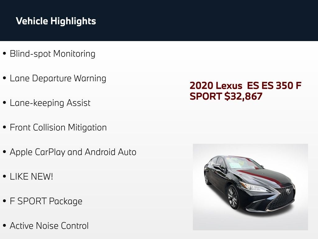 2020 Lexus ES 350 F Sport