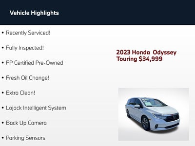 2023 Honda Odyssey Touring