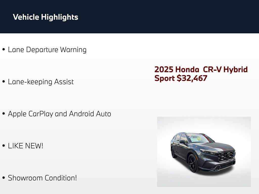 2025 Honda CR-V Hybrid Sport