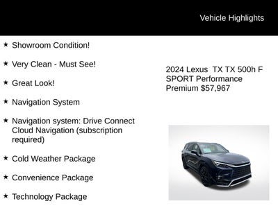 2024 Lexus TX 500h F SPORT Premium
