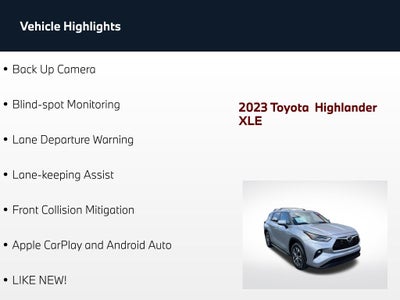 2023 Toyota Highlander XLE