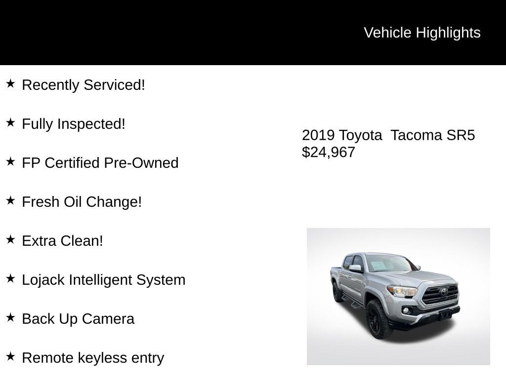 2019 Toyota Tacoma SR5 V6
