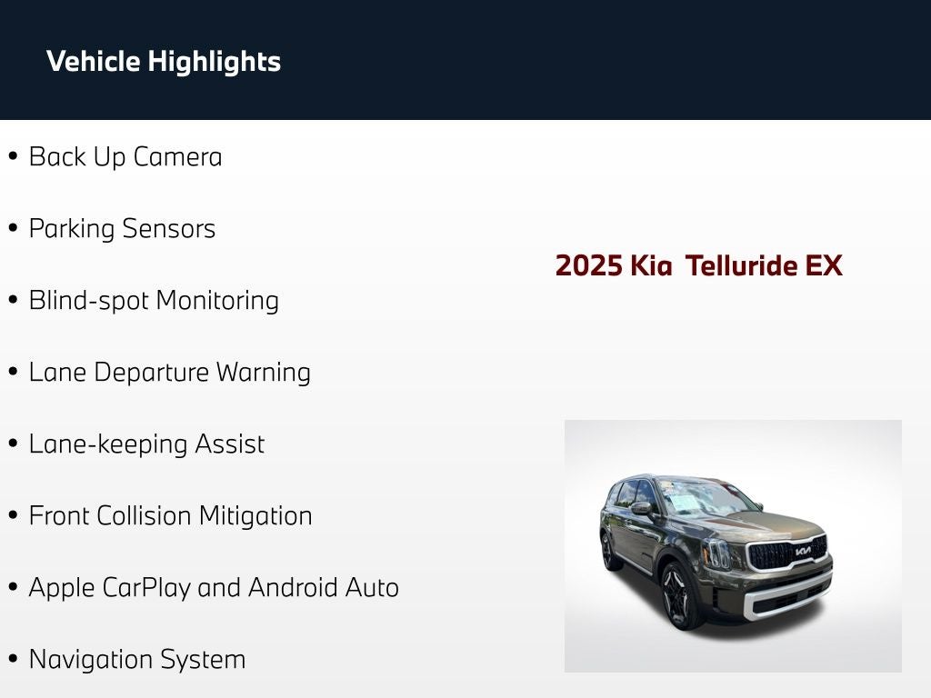 2025 Kia Telluride EX