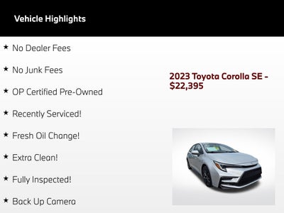 2023 Toyota Corolla SE