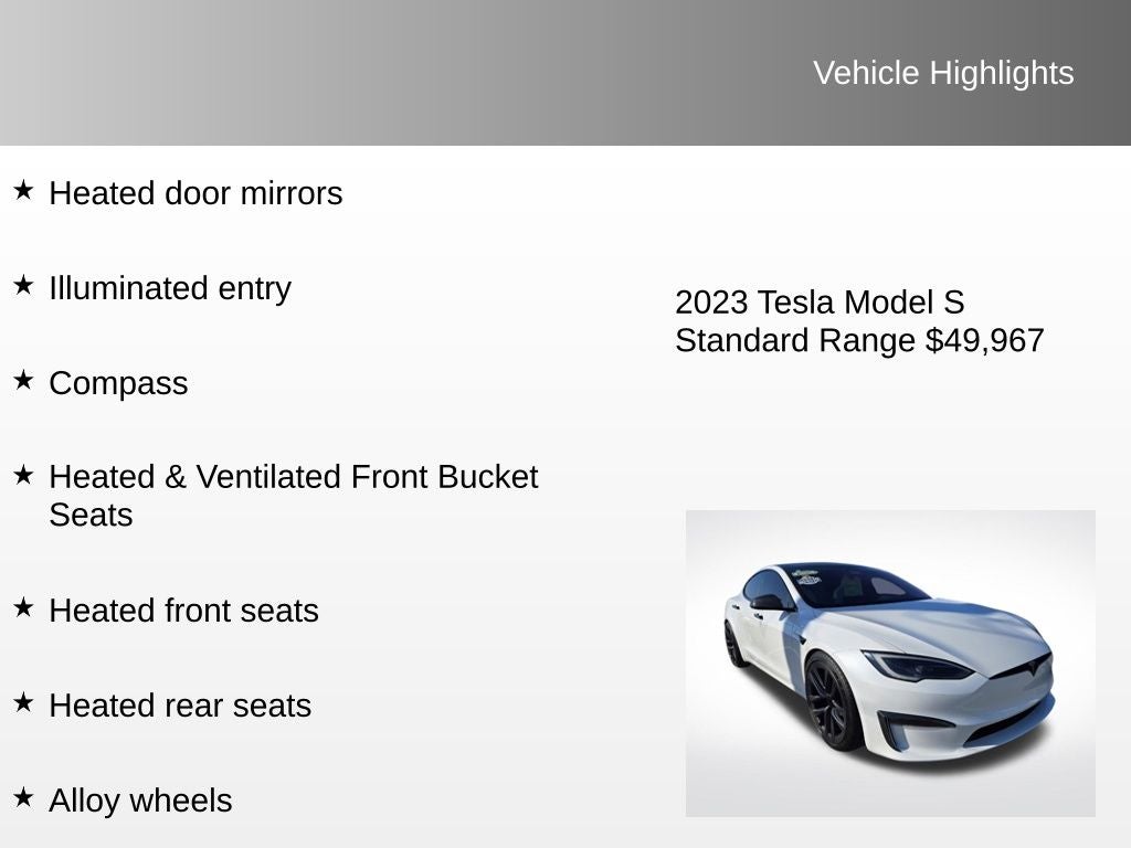 2023 Tesla Model S Standard Range