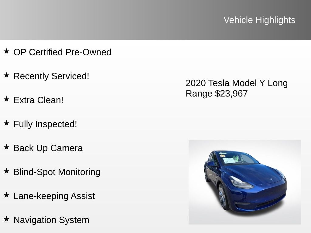 2020 Tesla Model Y Long Range