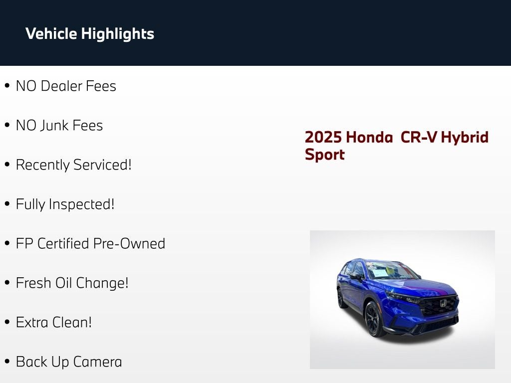 2025 Honda CR-V Hybrid Sport