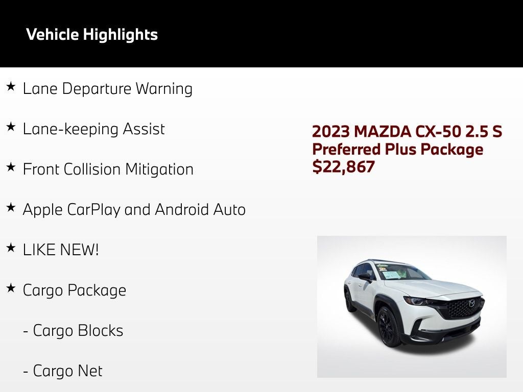 2023 Mazda Mazda CX-50 2.5 S Preferred Plus Package