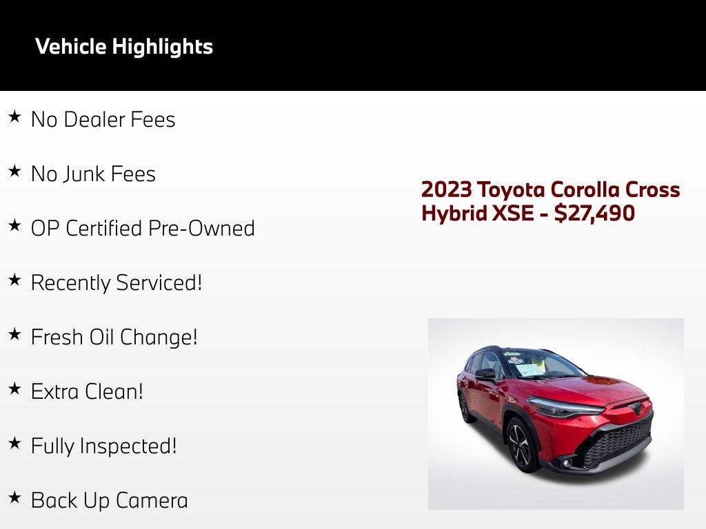 2023 Toyota Corolla Cross Hybrid XSE