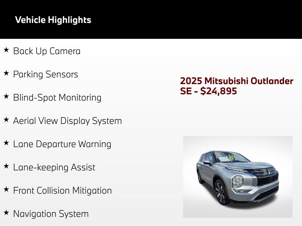 2025 Mitsubishi Outlander SE