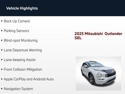 2025 Mitsubishi Outlander SEL