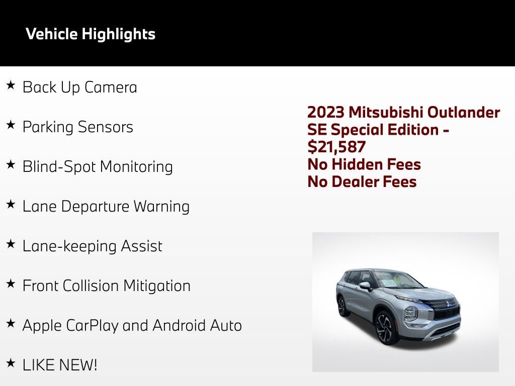 2023 Mitsubishi Outlander SE Special Edition