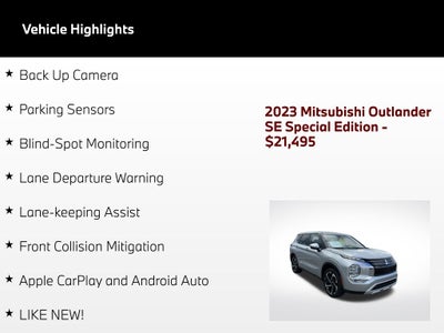 2023 Mitsubishi Outlander SE Special Edition