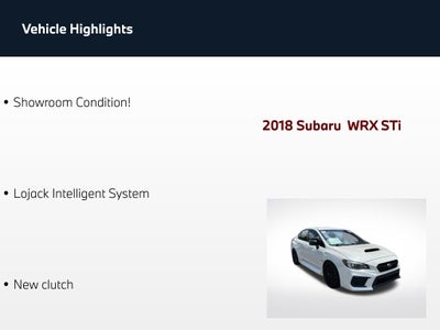 2018 Subaru WRX STi