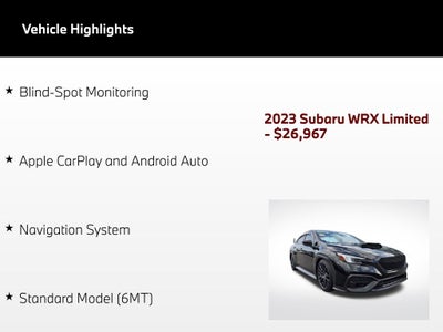 2023 Subaru WRX Limited