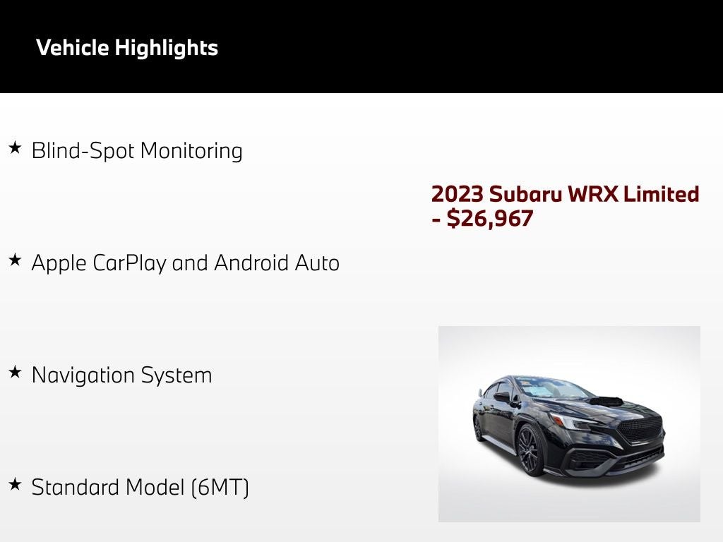 2023 Subaru WRX Limited