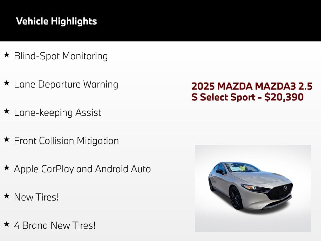 2025 Mazda Mazda3 2.5 S Select Sport