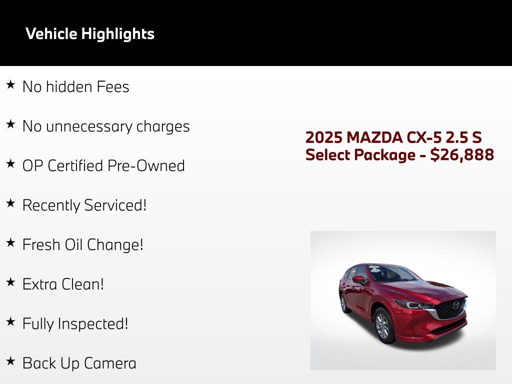 2025 Mazda Mazda CX-5 2.5 S Select Package