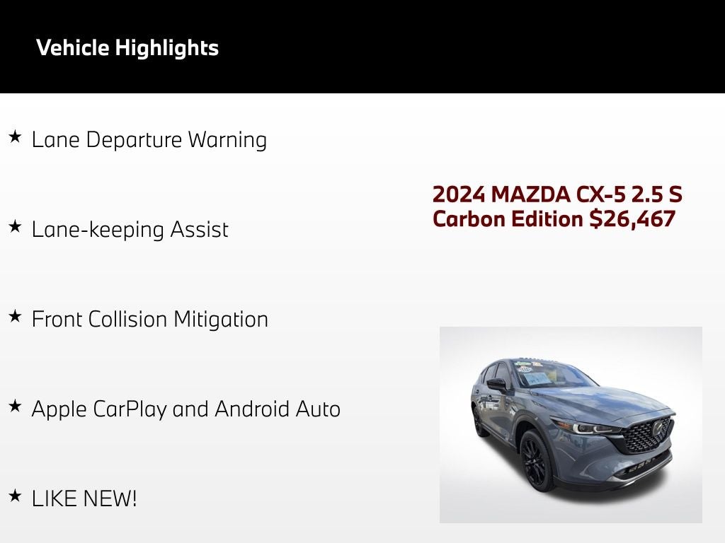 2024 Mazda Mazda CX-5 2.5 S Carbon Edition