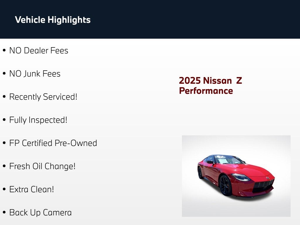 2025 Nissan Z Performance