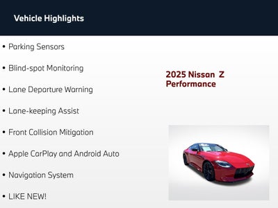 2025 Nissan Z Performance