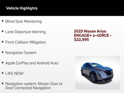 2023 Nissan Ariya ENGAGE+ e-4ORCE