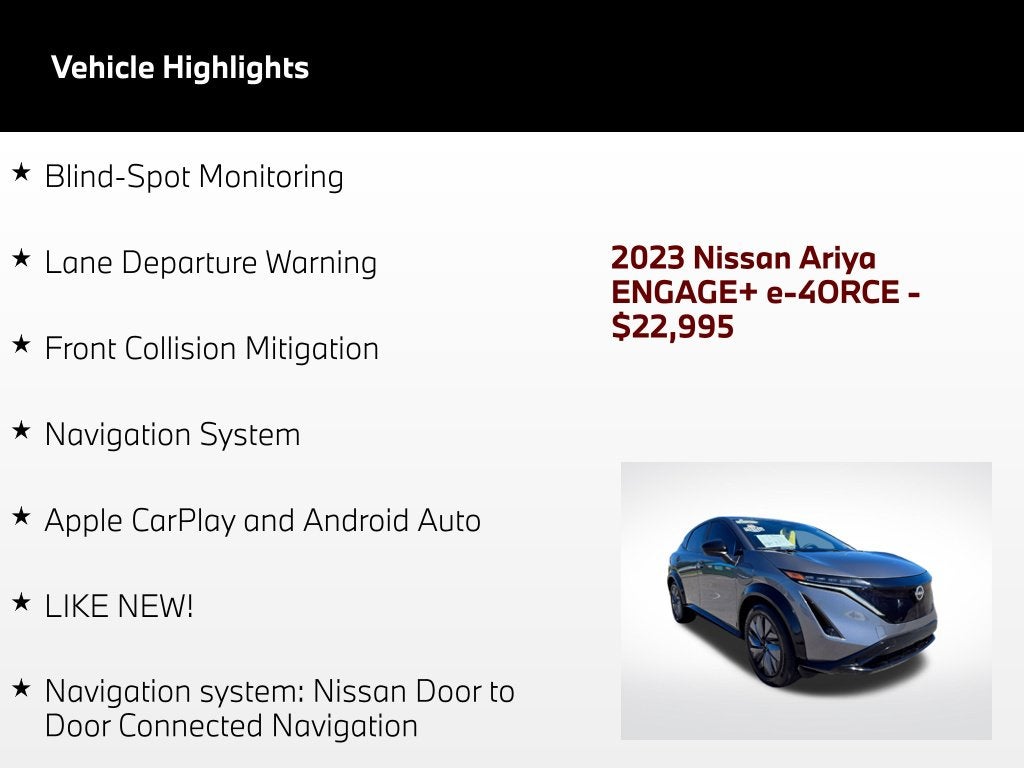 2023 Nissan Ariya ENGAGE+ e-4ORCE