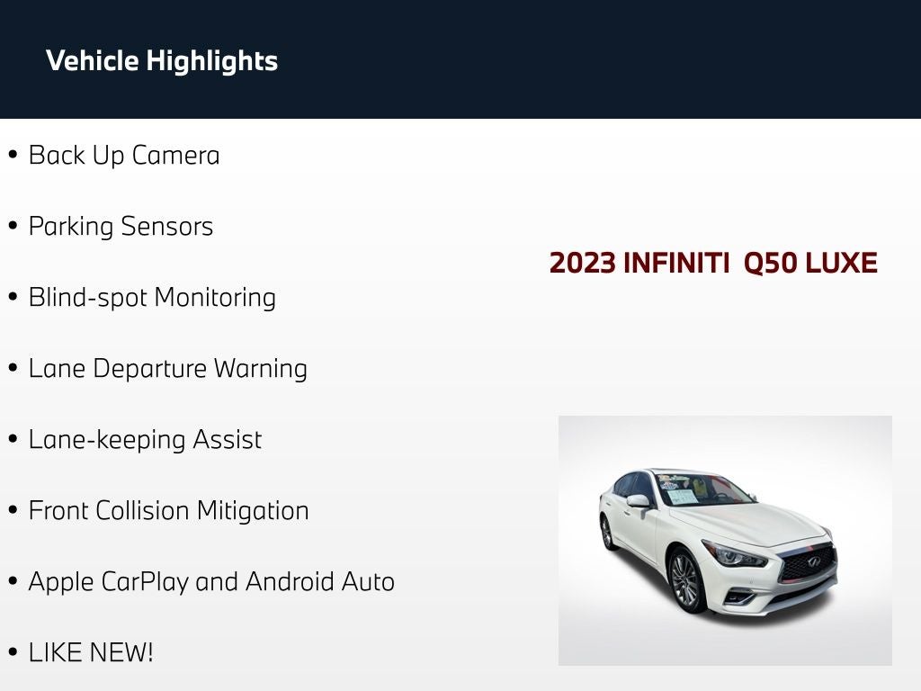 2023 INFINITI Q50 LUXE