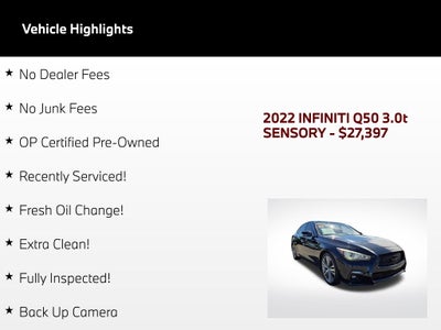 2022 INFINITI Q50 SENSORY