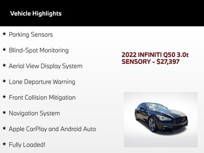 2022 INFINITI Q50 SENSORY