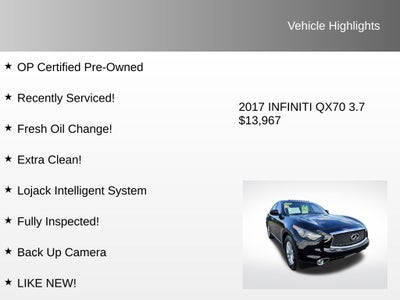 2017 INFINITI QX70 Base
