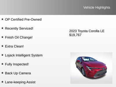 2023 Toyota Corolla Hybrid LE