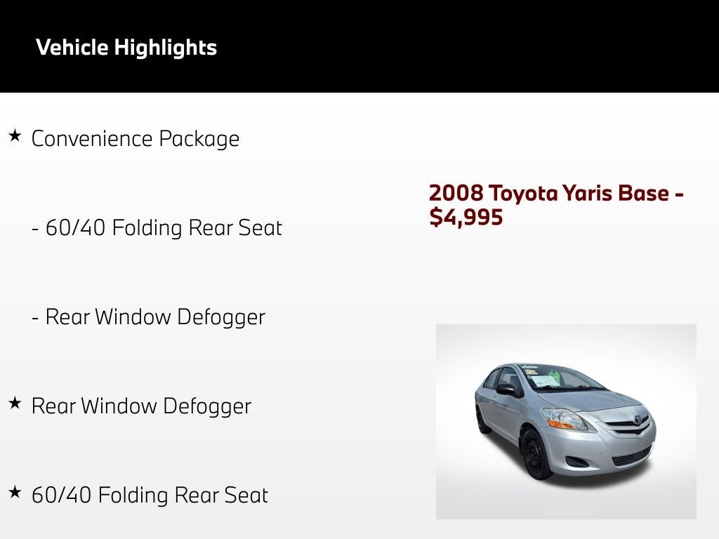 2008 Toyota Yaris Base