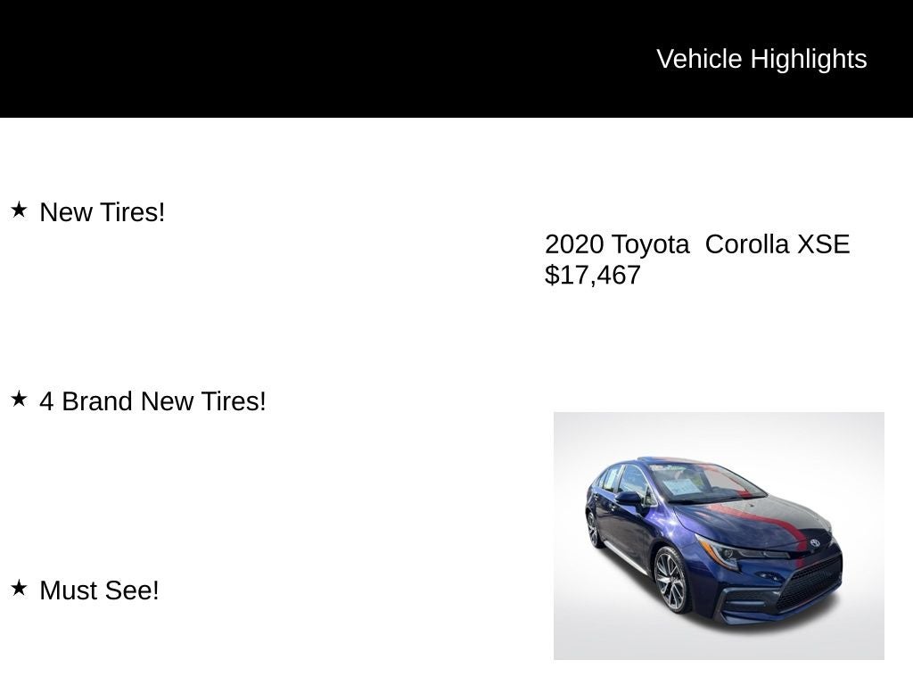 2020 Toyota Corolla XSE