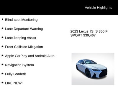 2023 Lexus IS 350 F SPORT