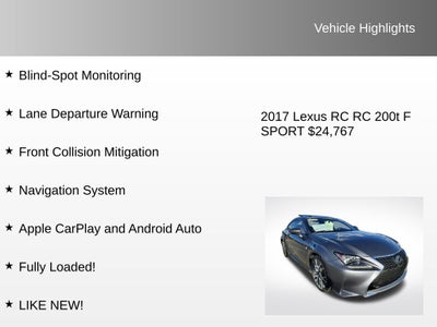 2017 Lexus RC 200t F-Sport