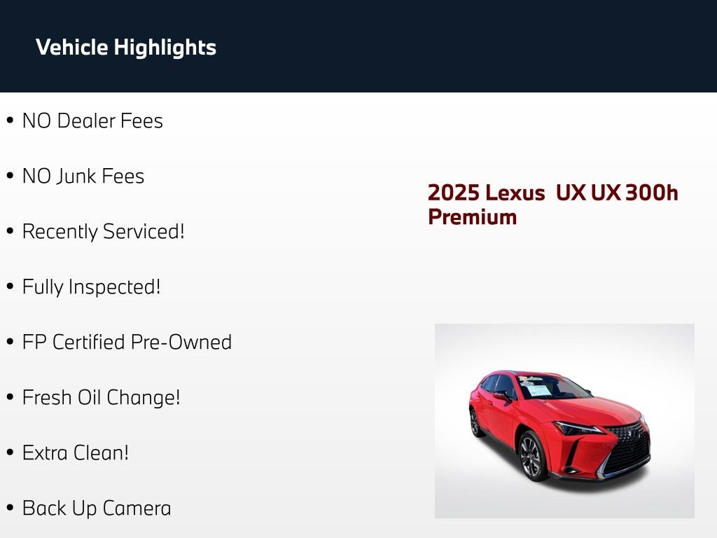 2025 Lexus UX 300h Premium